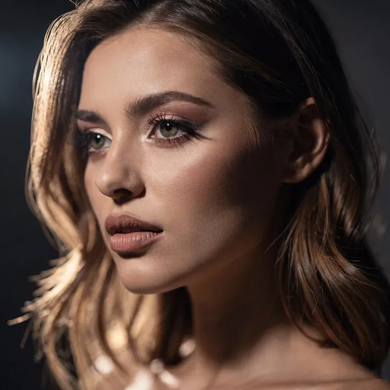 Cinematic portrait of a beautiful woman
