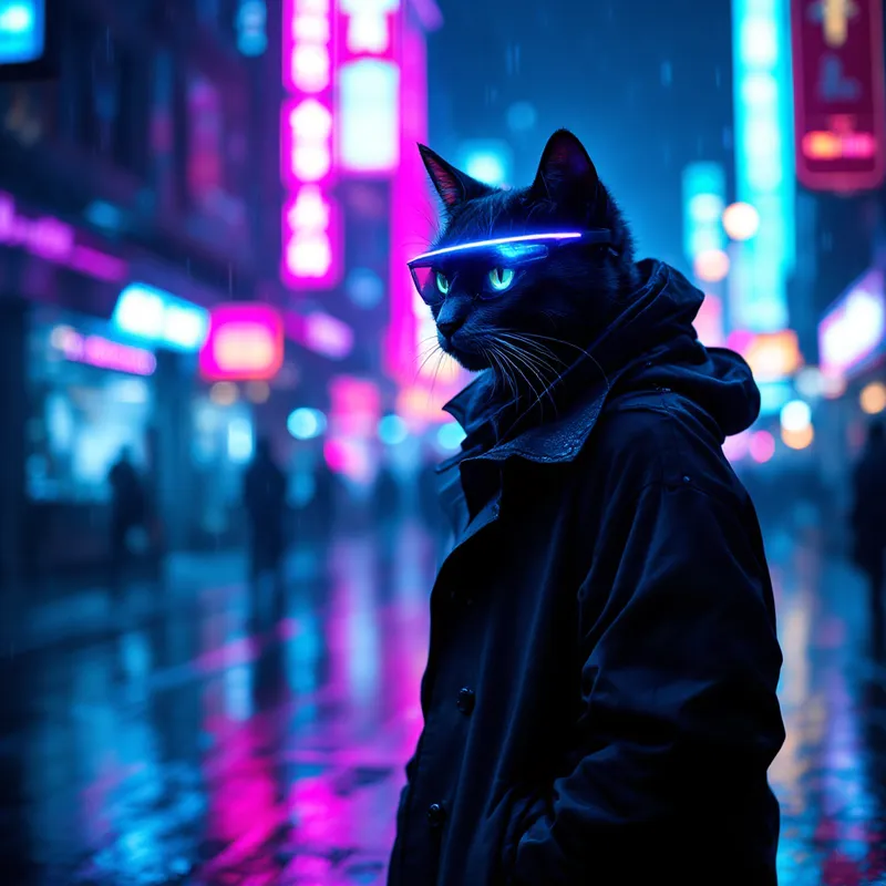 Neon Shadows: The Cat Detective