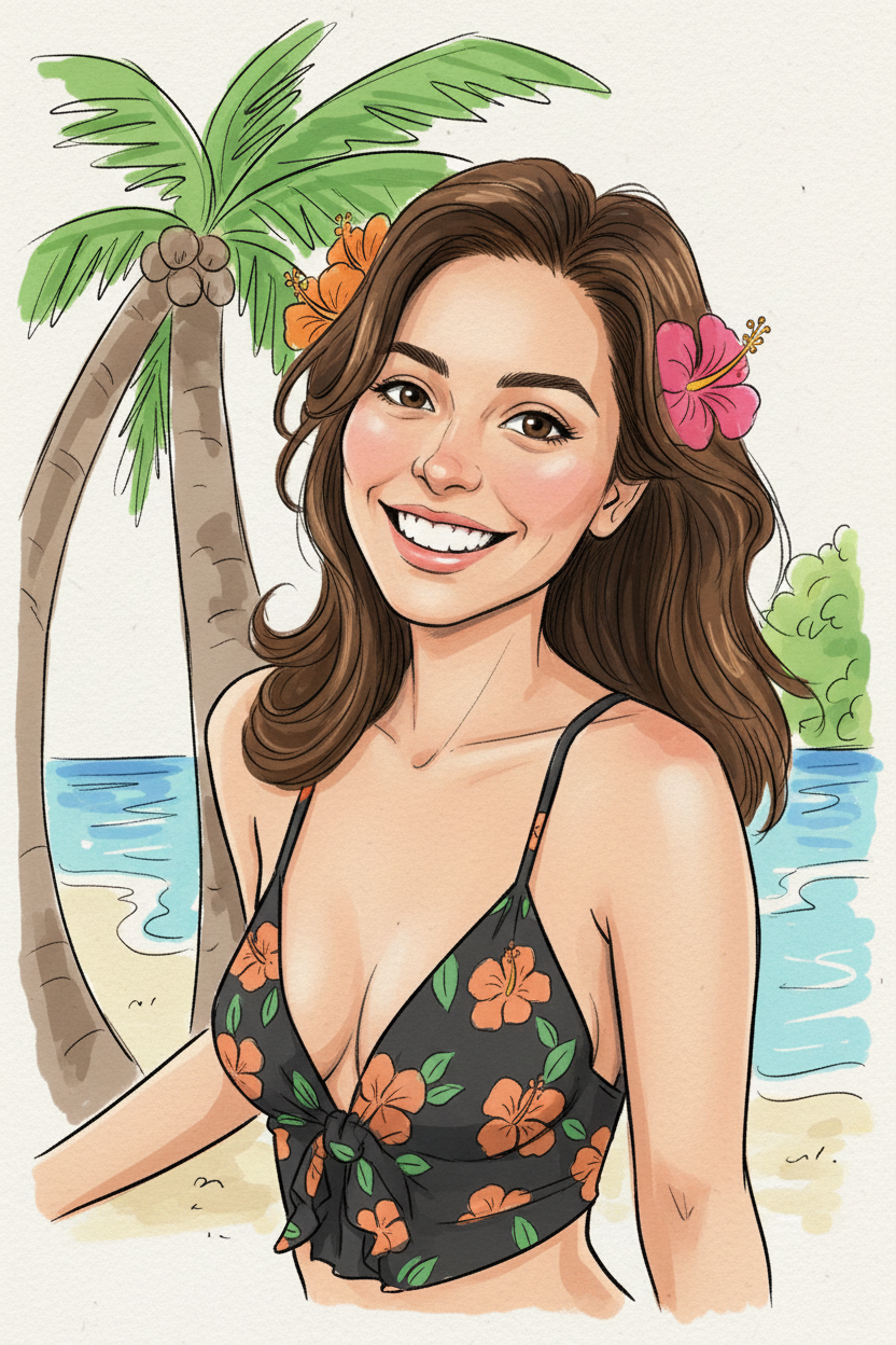 Image edited with the Caricature AI filter