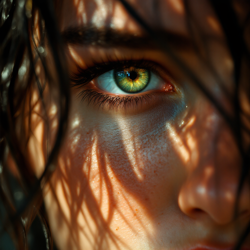 Enigmatic Allure: A Hyperrealistic Portrait of a Mysterious Woman