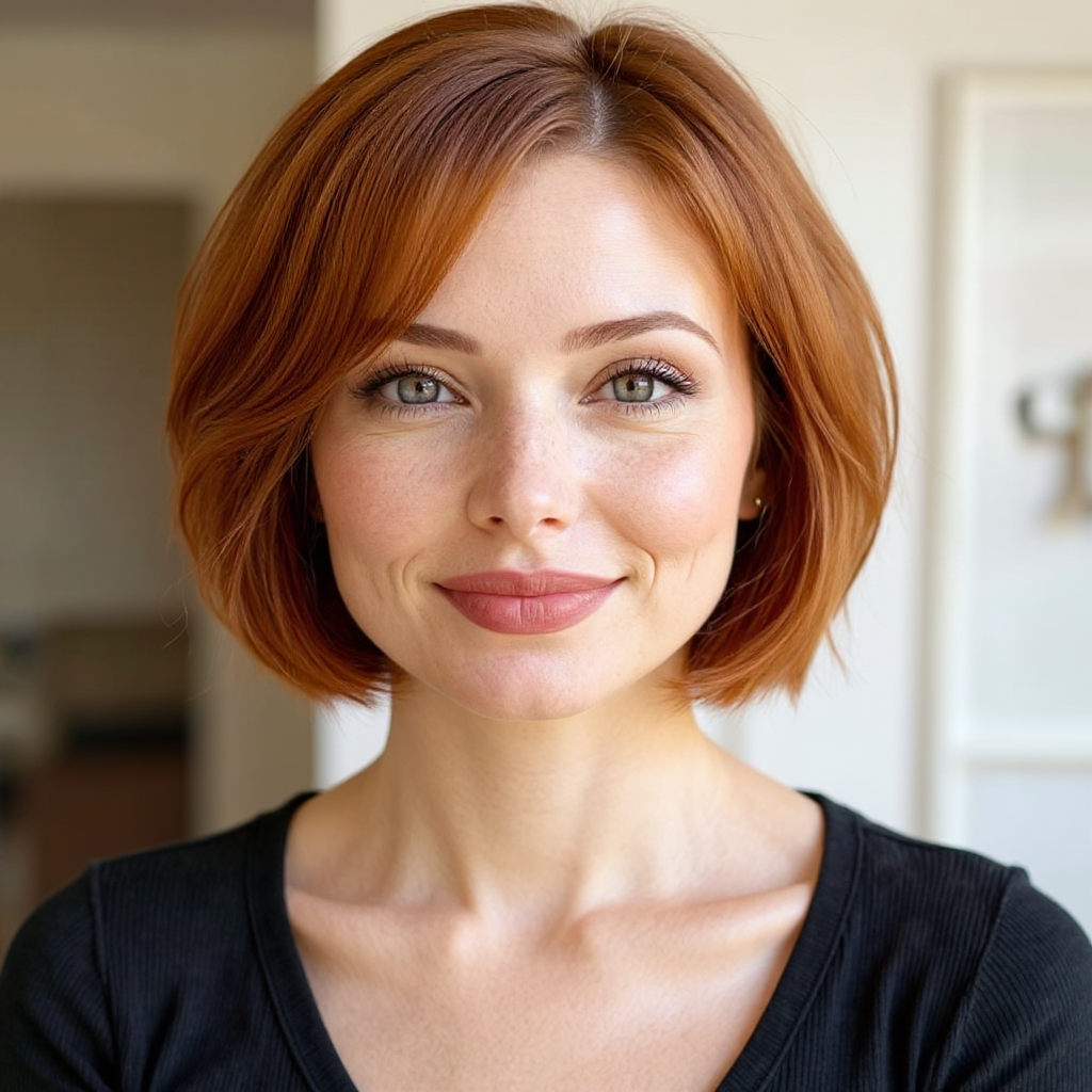Image edited with the Short Hair AI filter