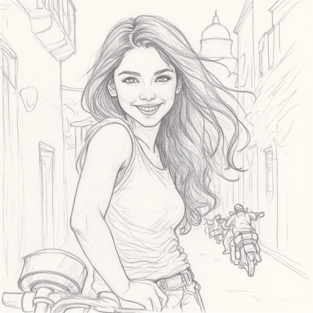 Image edited with the Sketch AI filter