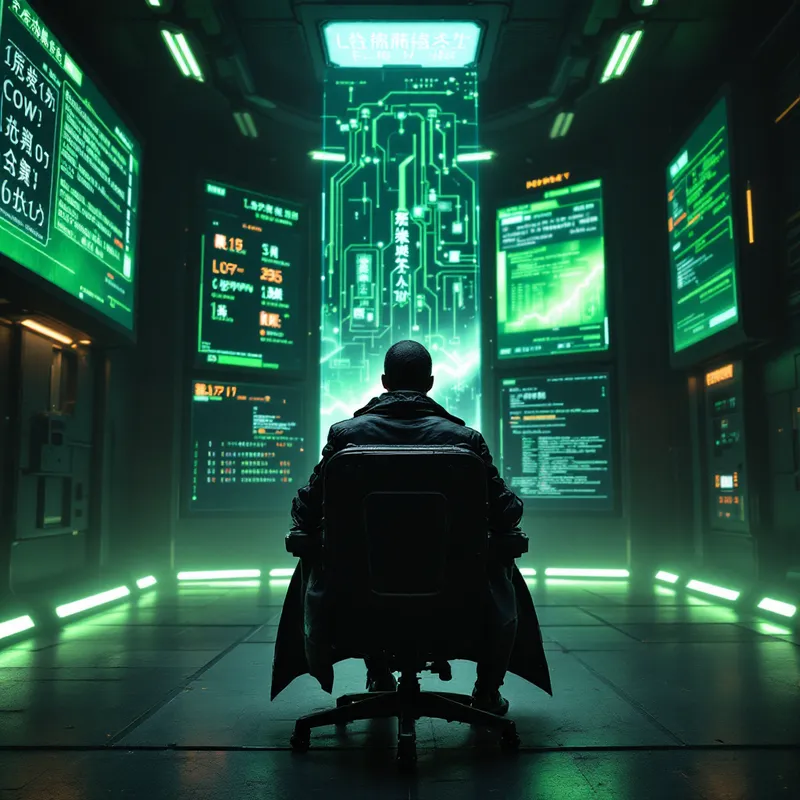 Cyberpunk Generator - Neon Shadows: The Hacker's Domain