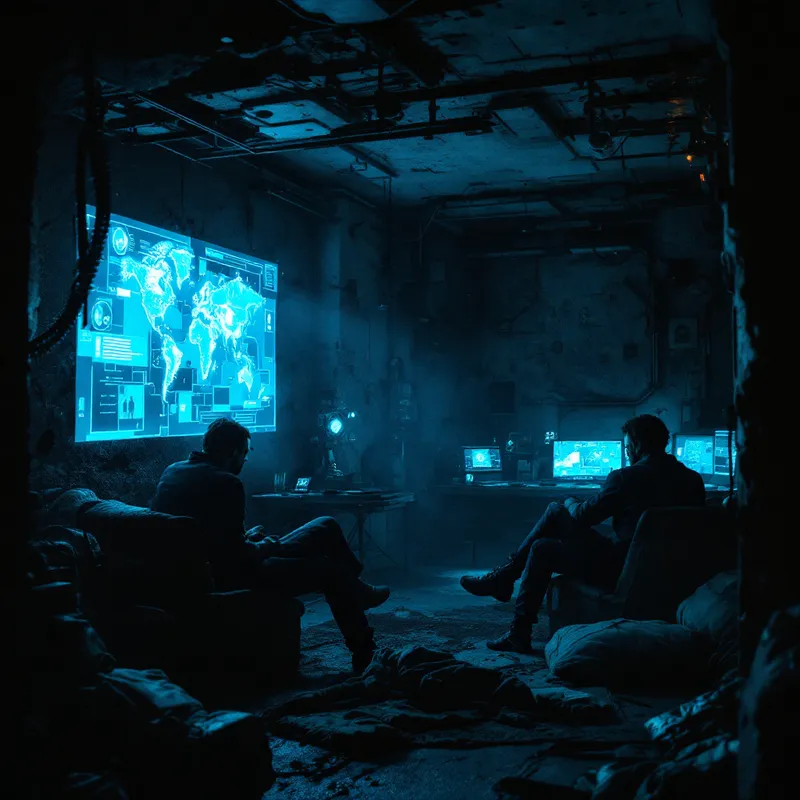 AI-generated image of Uprising in the Shadows: A Cyberpunk Art Piece