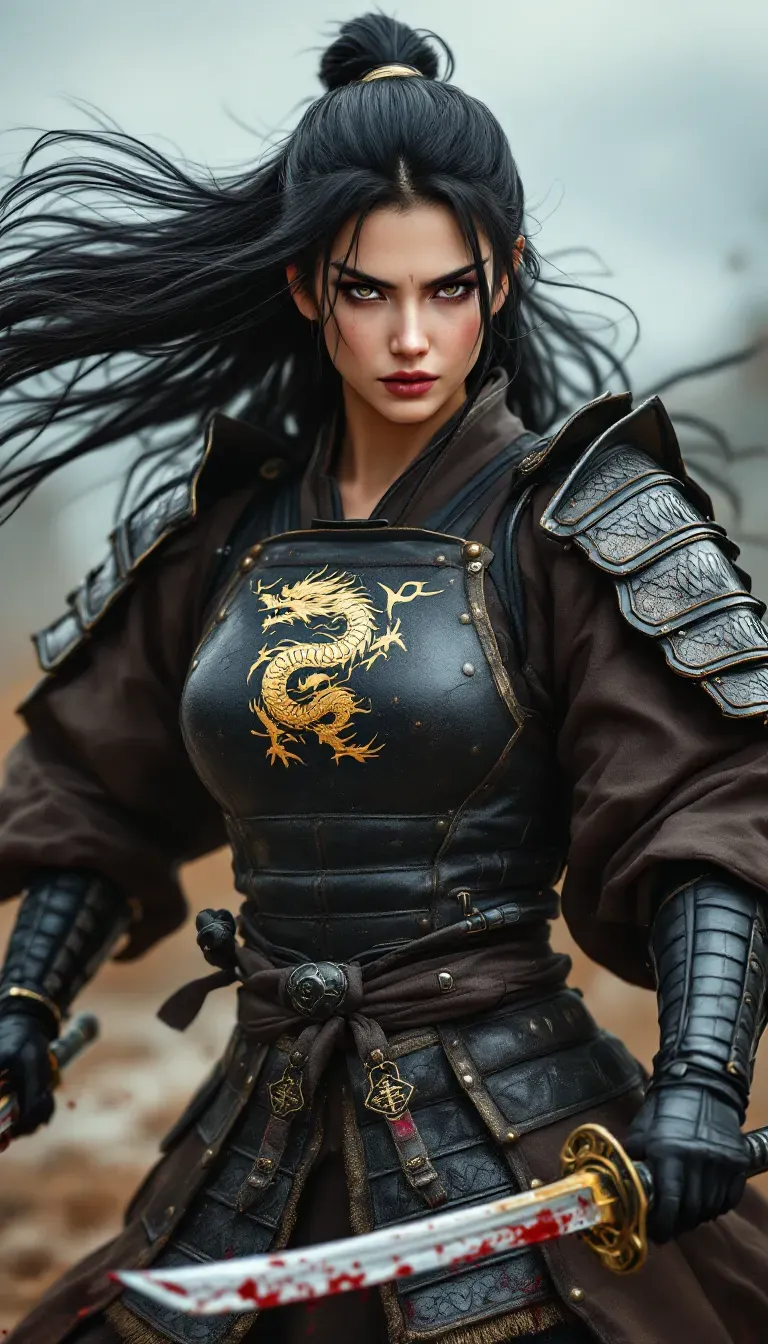 Fierce Samurai Warrior: A Battle-Ready Vigilante