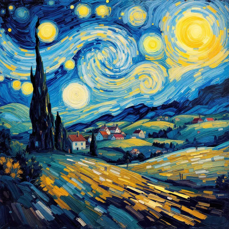 Serene Moonrise: A Glimpse of Tranquility Over Rolling Hills